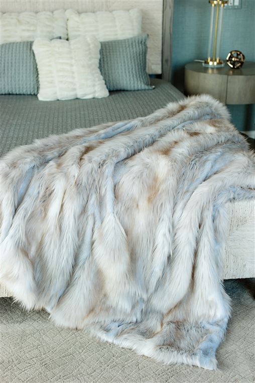 Limited Edition Siberian Fox Faux Fur Throws 60" x 72"