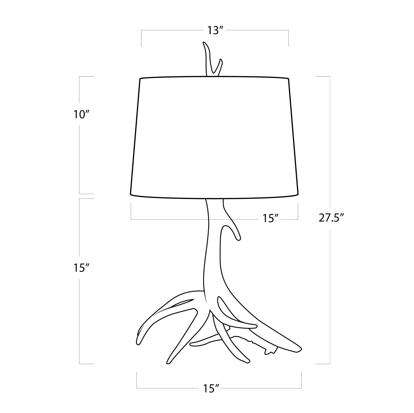 Waylon Antler Table Lamp