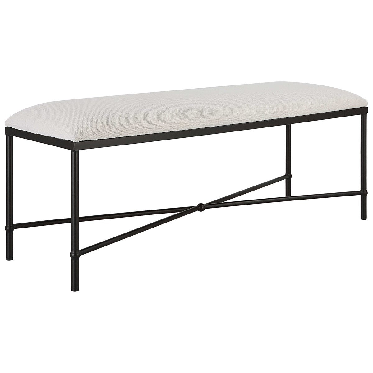 avenham bench iron black frame