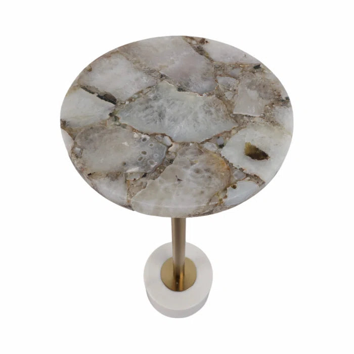 Cannes Agate + Marble Accent Table 24" H