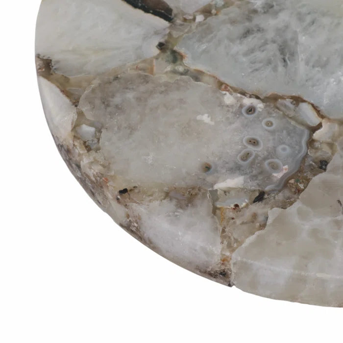 Cannes Agate + Marble Accent Table 24" H