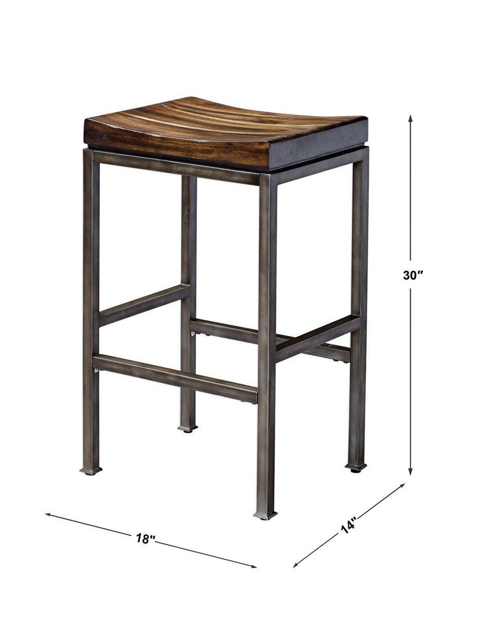 dimensions beck bar stool walnut seat with iron base