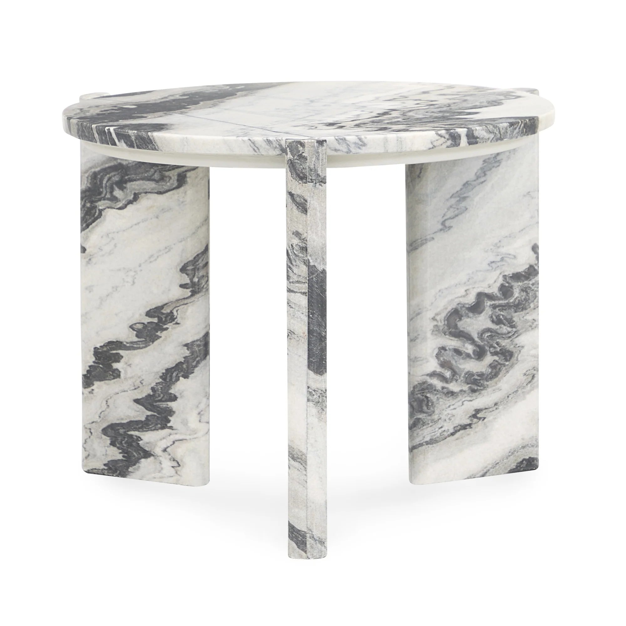 Zora Marble Round End Table