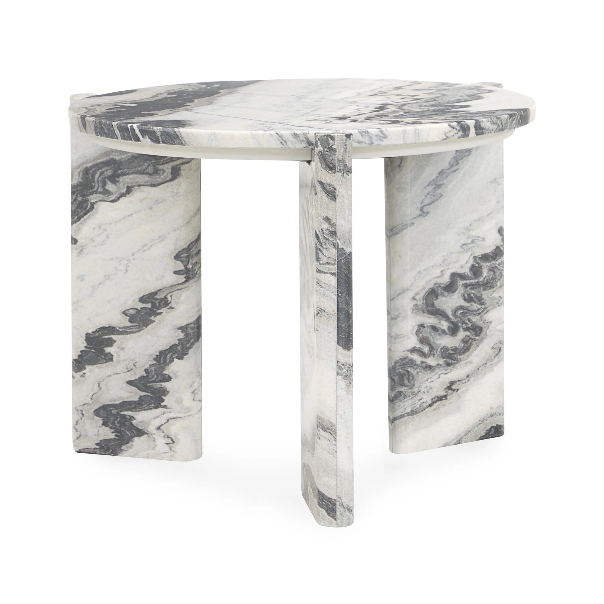Zora Marble Round End Table