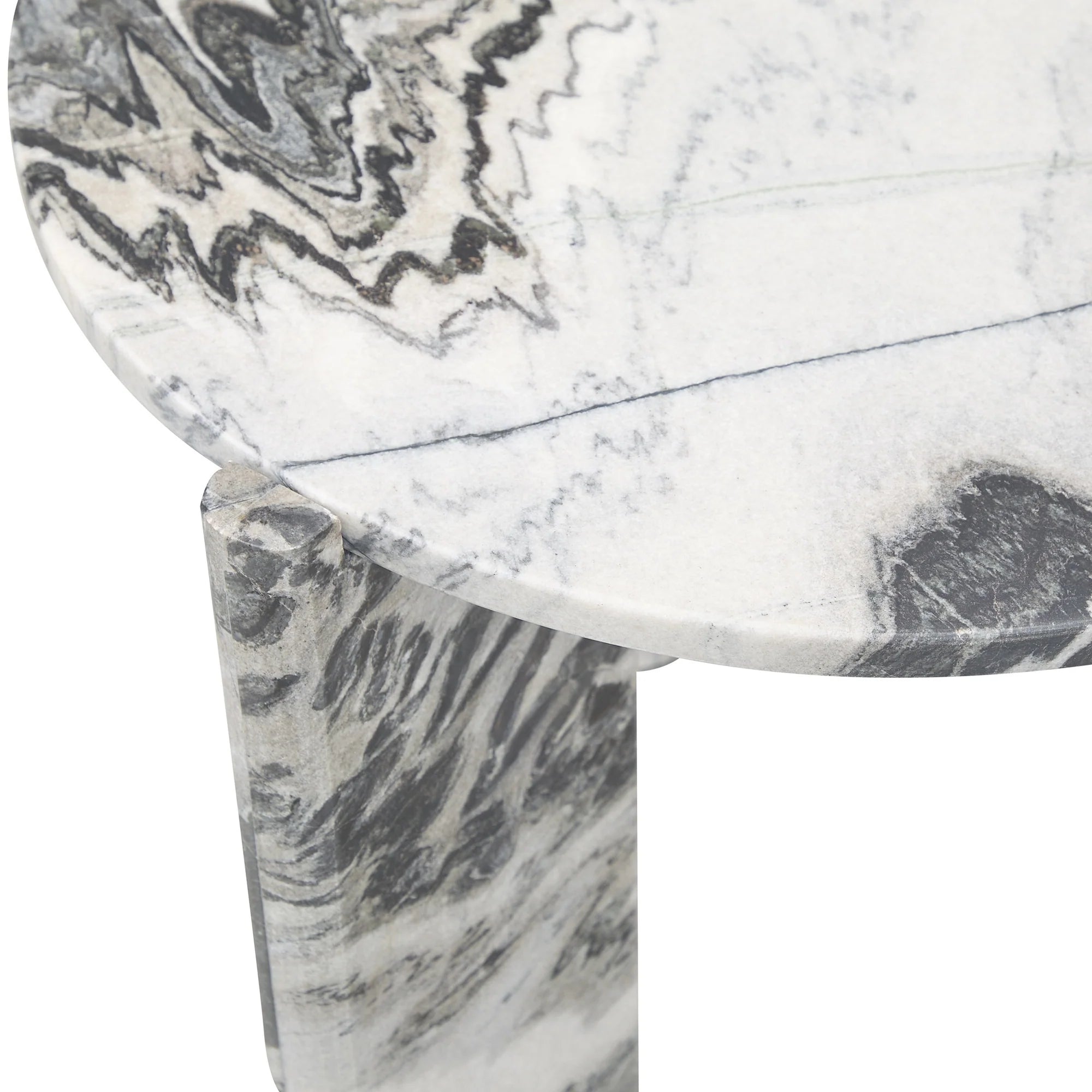 Zora Marble Round End Table