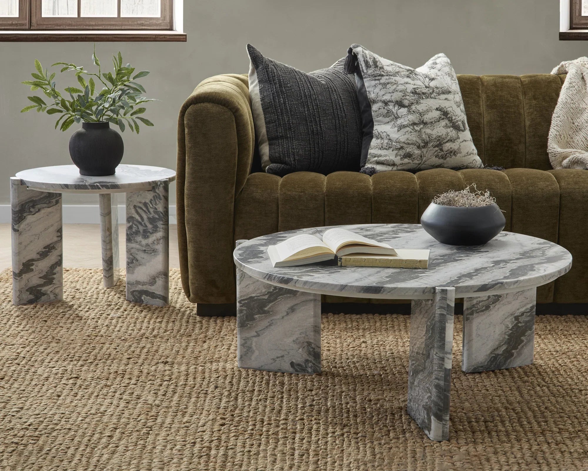 Zora Marble Round Coffee Table