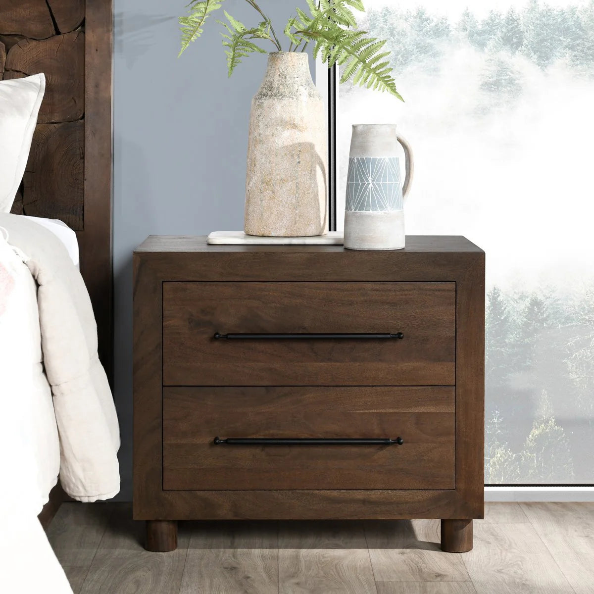 Jaxon Solid Wood 2Dwr Nightstand
