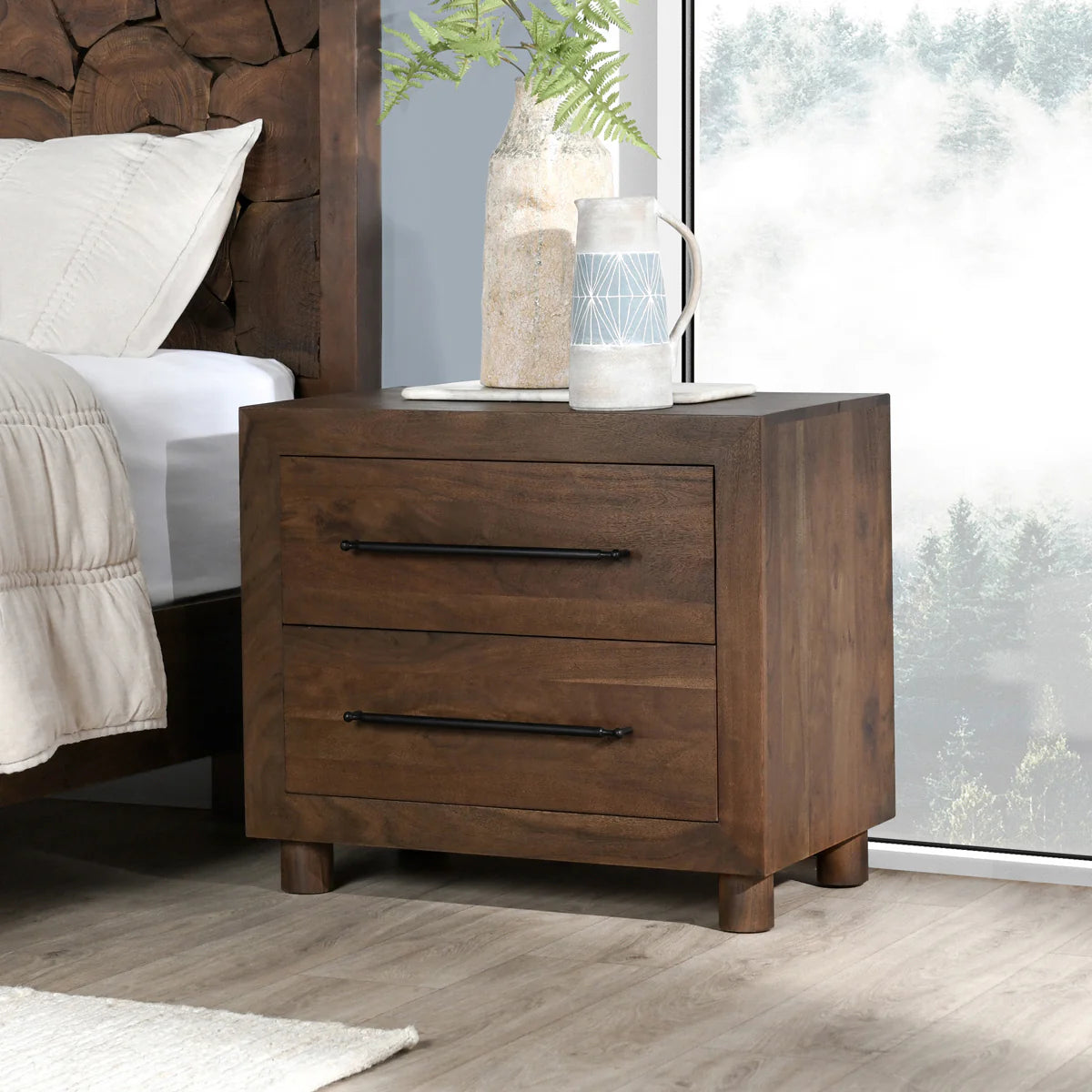 Jaxon Solid Wood 2Dwr Nightstand