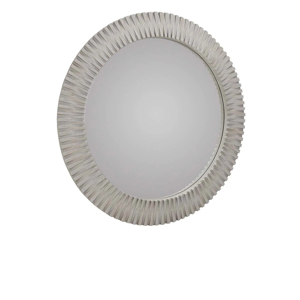 Myrtle Solid Wood Round Mirror