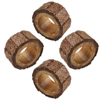 Wood Napkin Ring, Set of Four