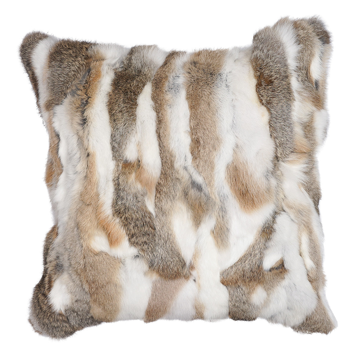 Rabbit Fur Pillow, 2 Sizes, 3 Colorways