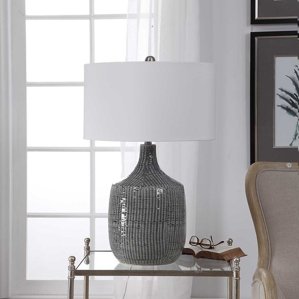 Felipe Dark Grey Table Lamp 29" H