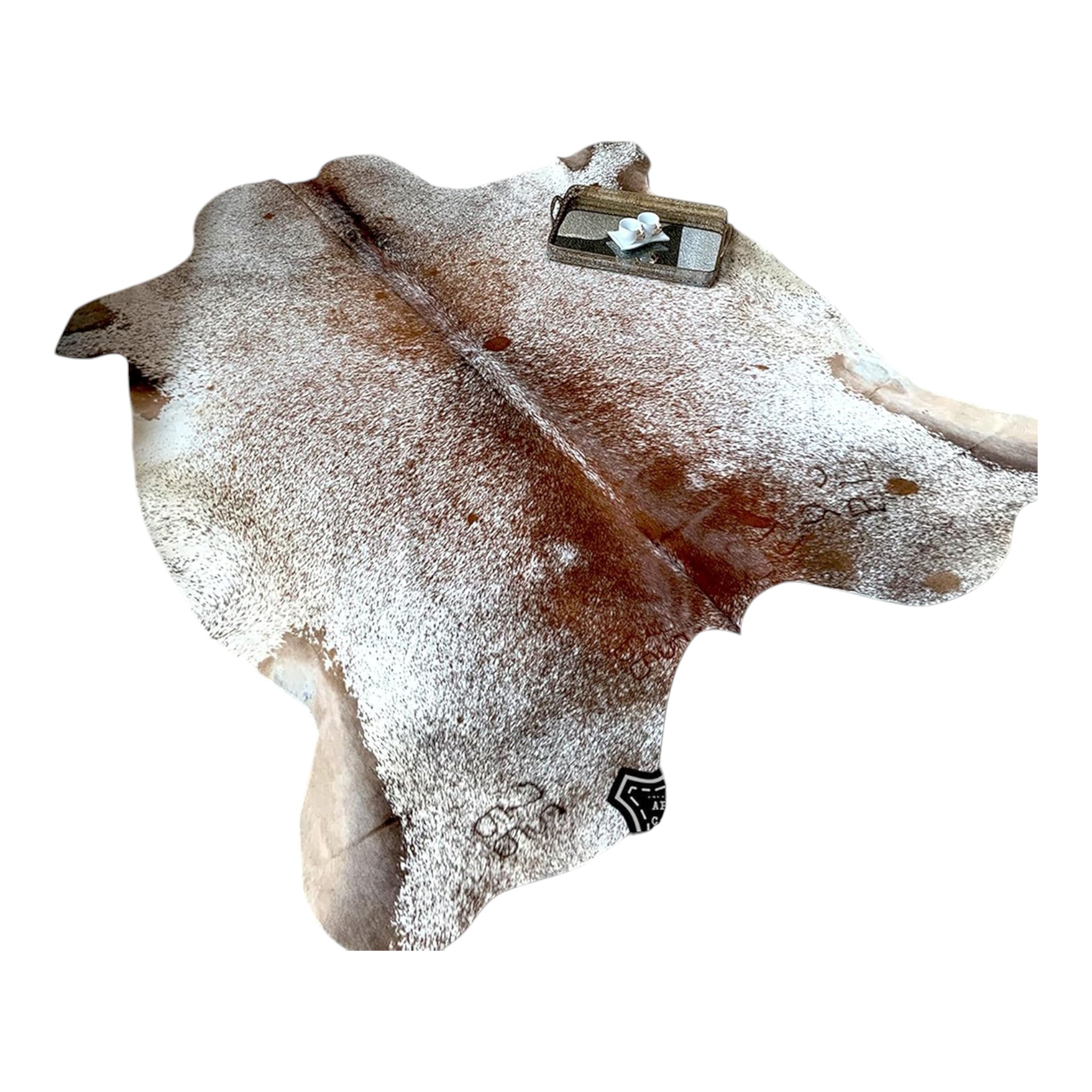 Brown and White Speckled Cowhide