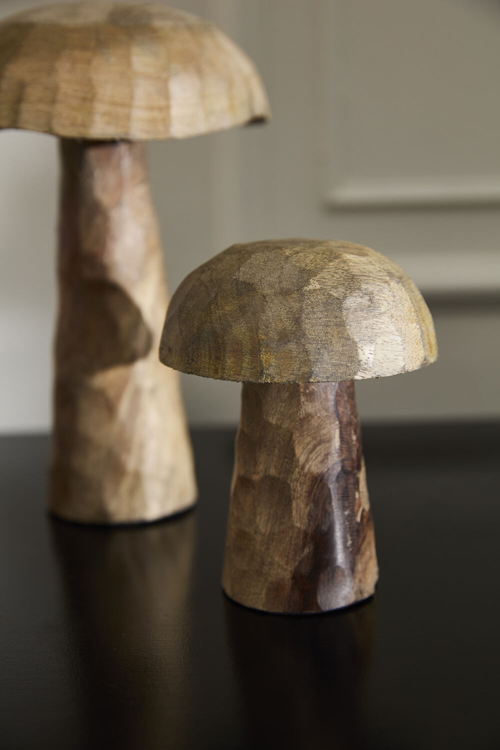 Wooden Porcini Mushroom - Set of 3