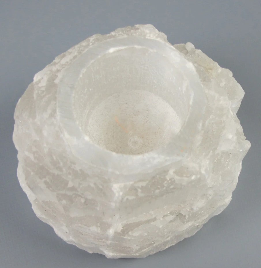 Selenite Candle Stand Tower