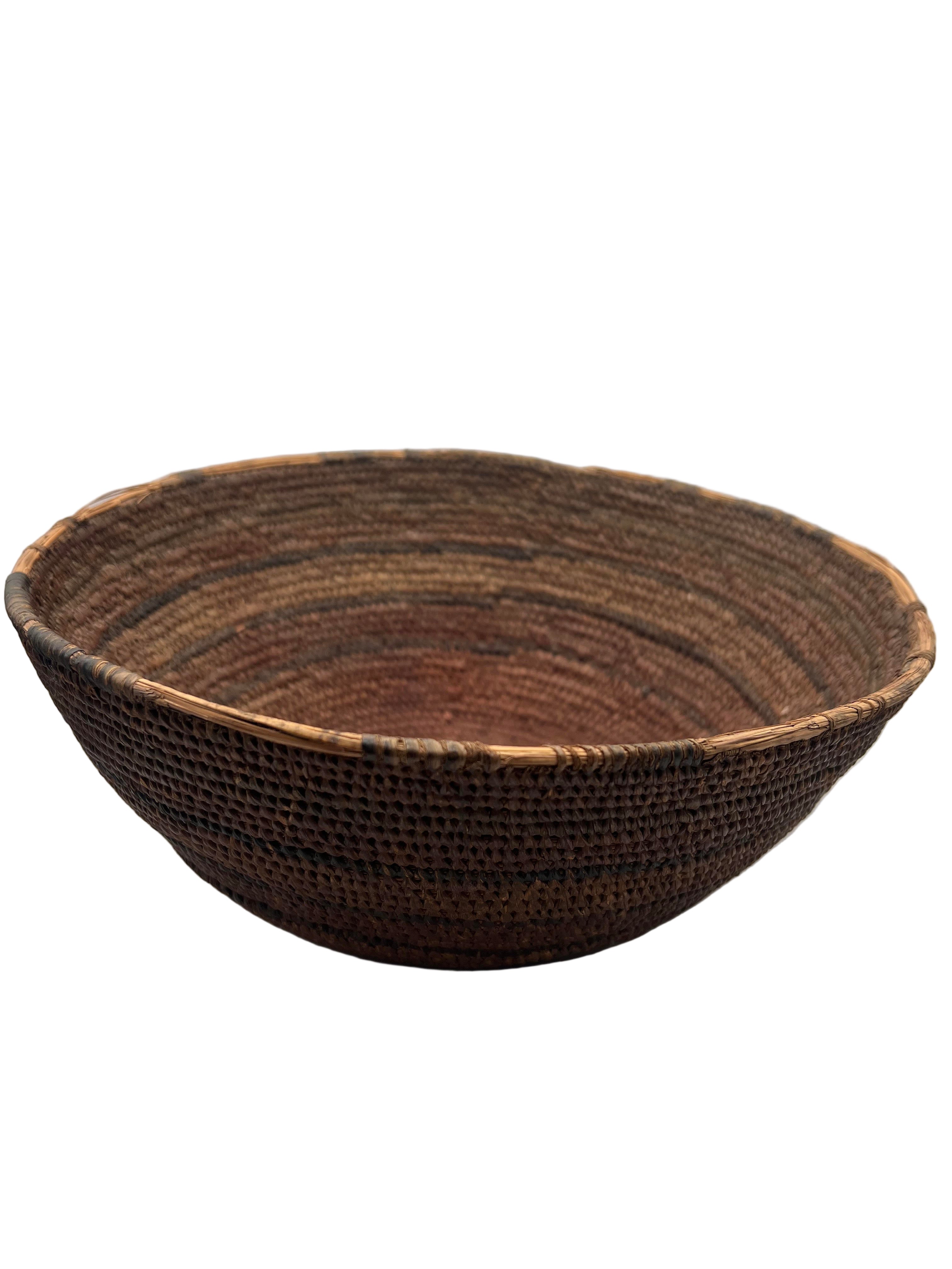 Hand Woven Bowl- Brown and Rust