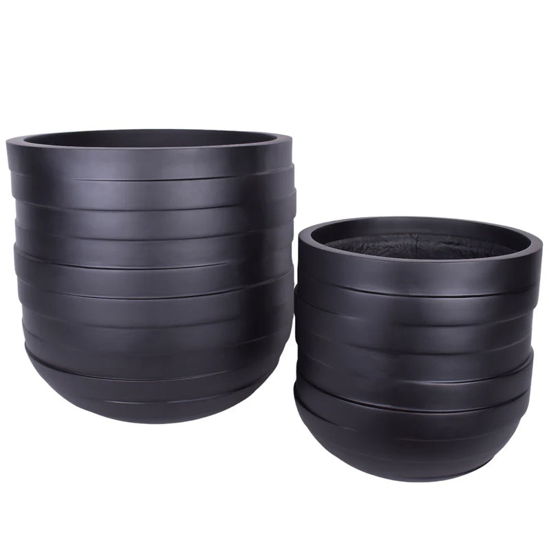 Curriculum Black Planter, Large