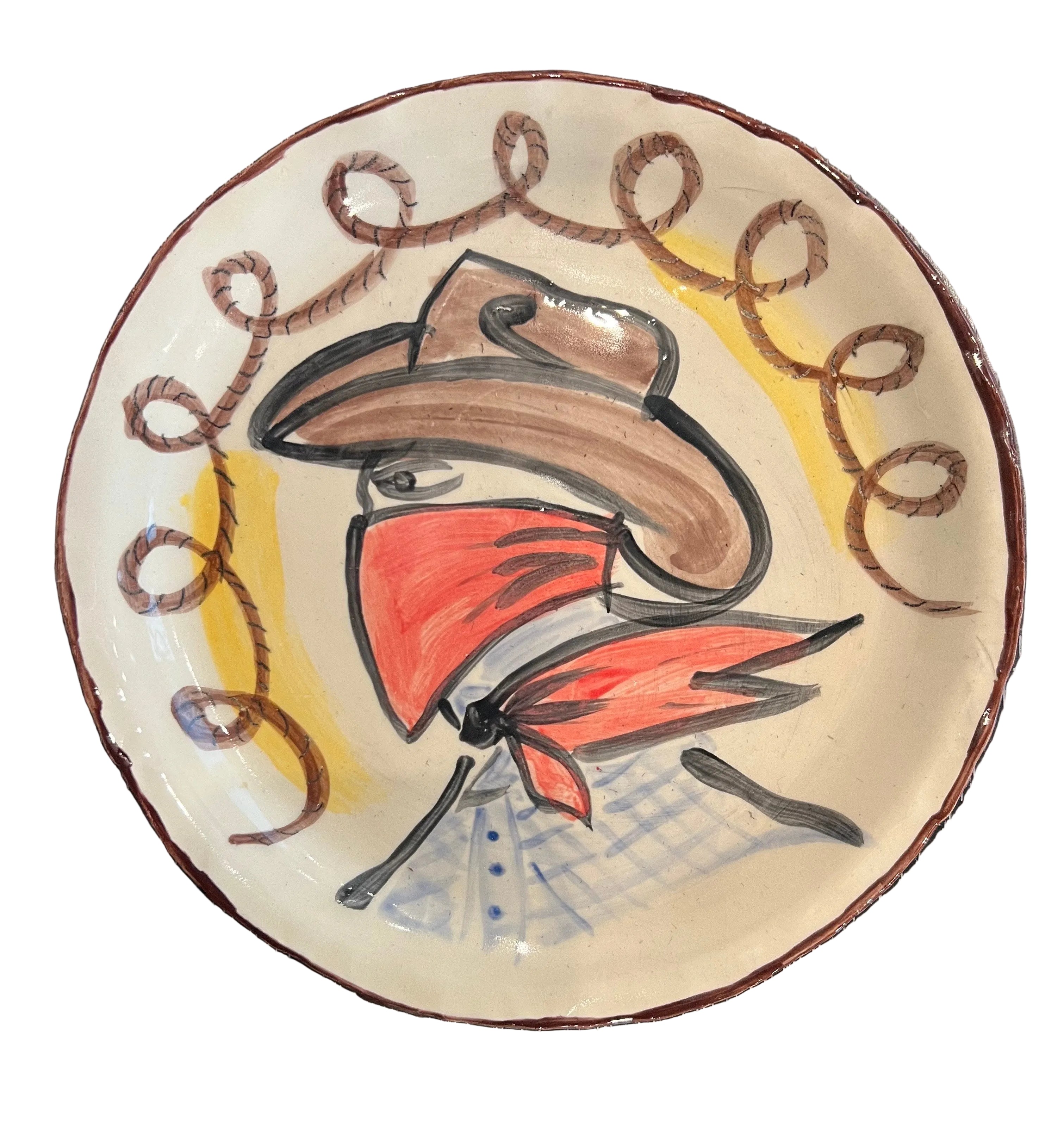 Picasso Cowboy Plate