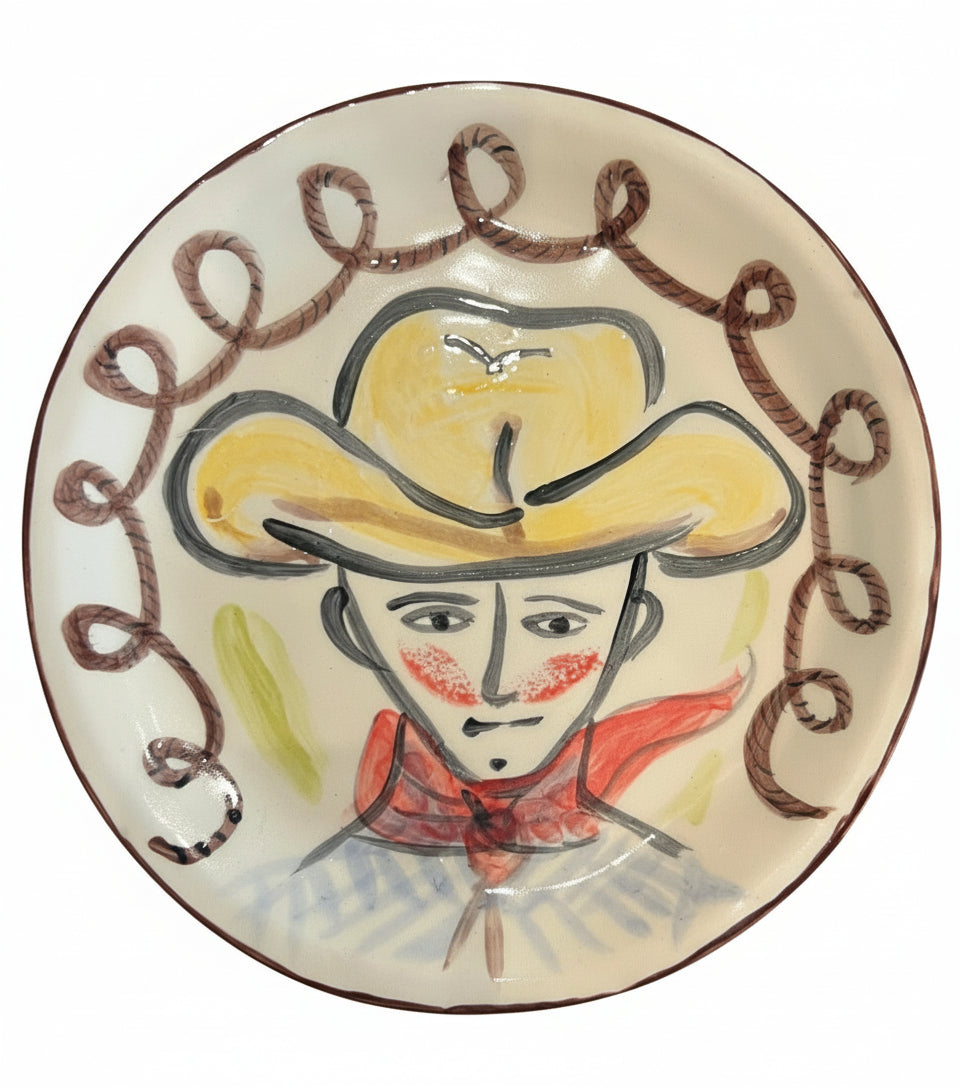 Picasso Cowboy Plate