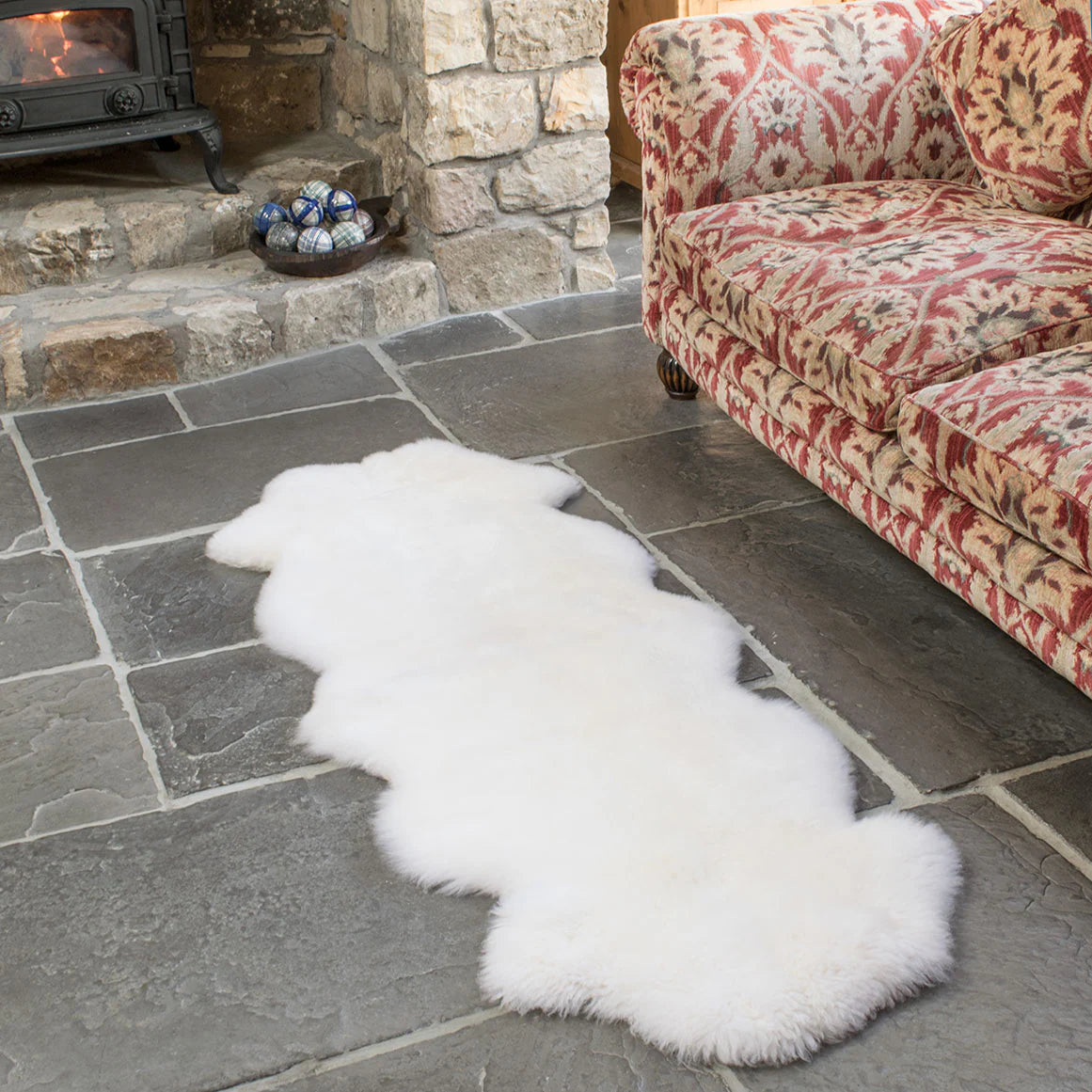 Double Lambskin Rug-White