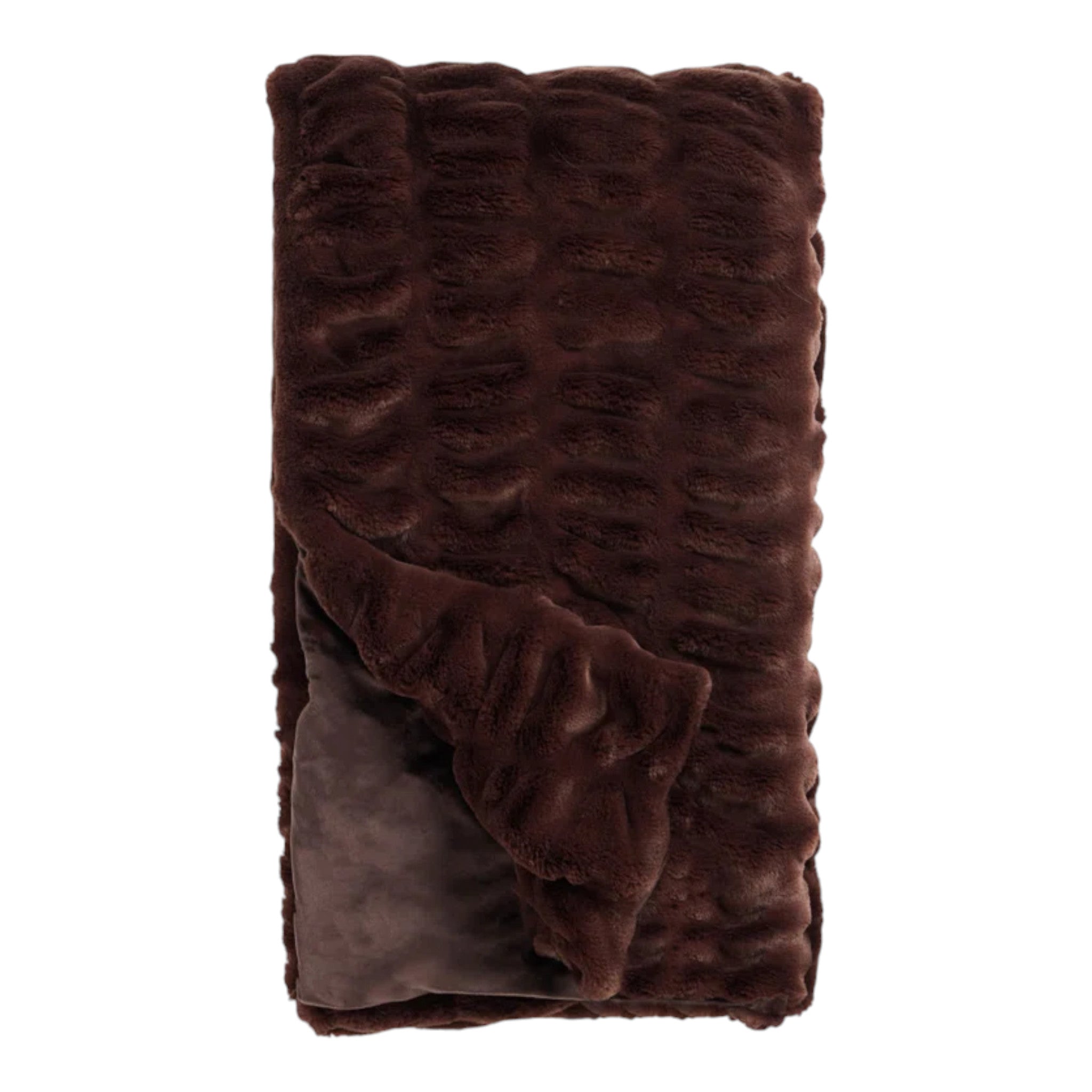 Mocha Mink Faux Fur Throw