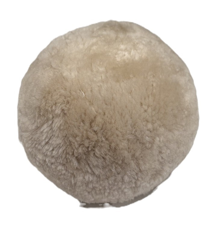 Mini Shearling Puff Ball Pillow
