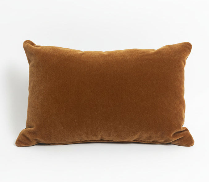 Dutch Mohair Caramel Lumbar Pillow