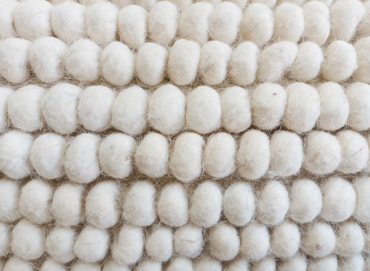 Handmade Ivory Boho Throw Pillow