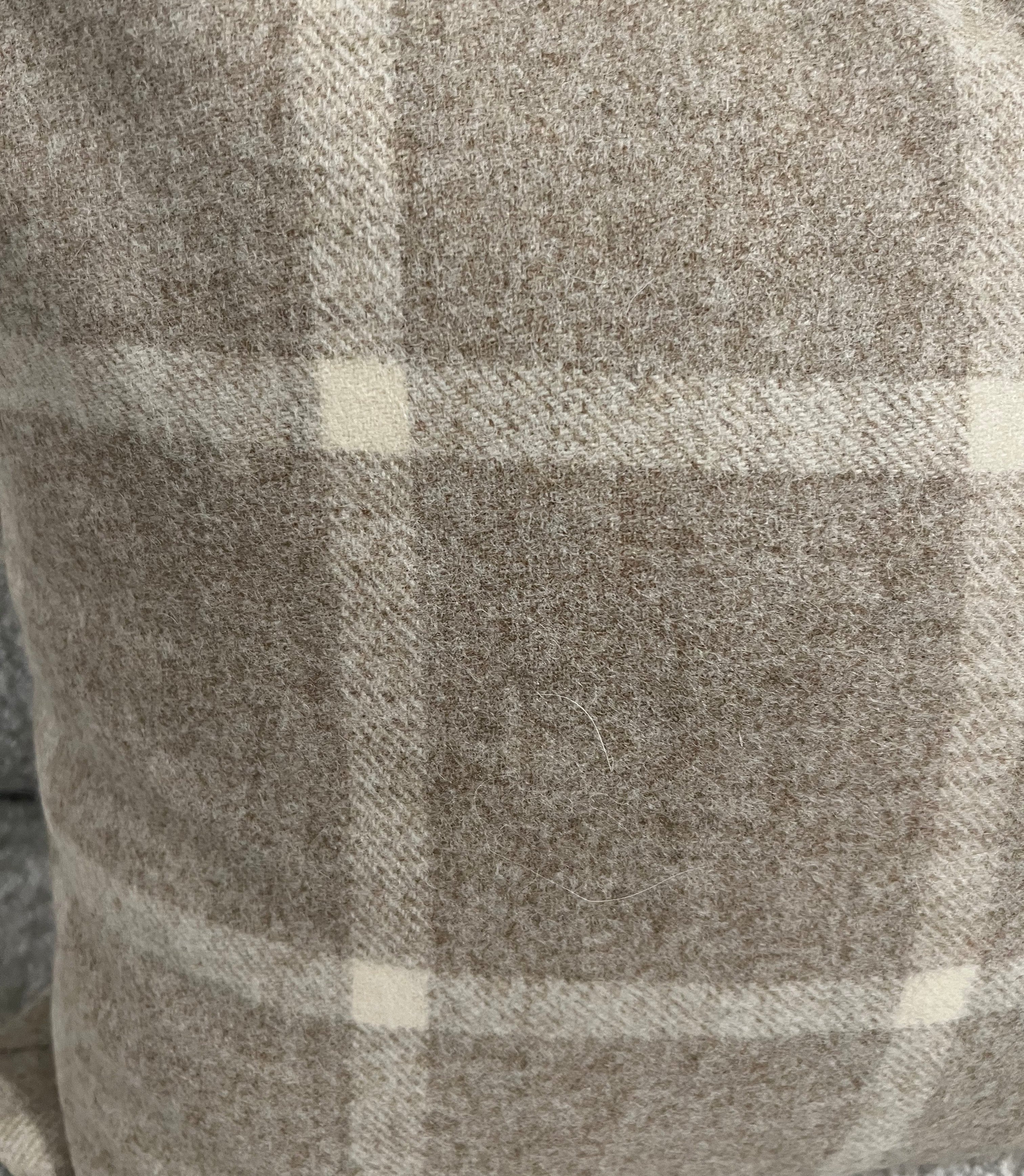 Custom Hawes Wool Plaid Pillow