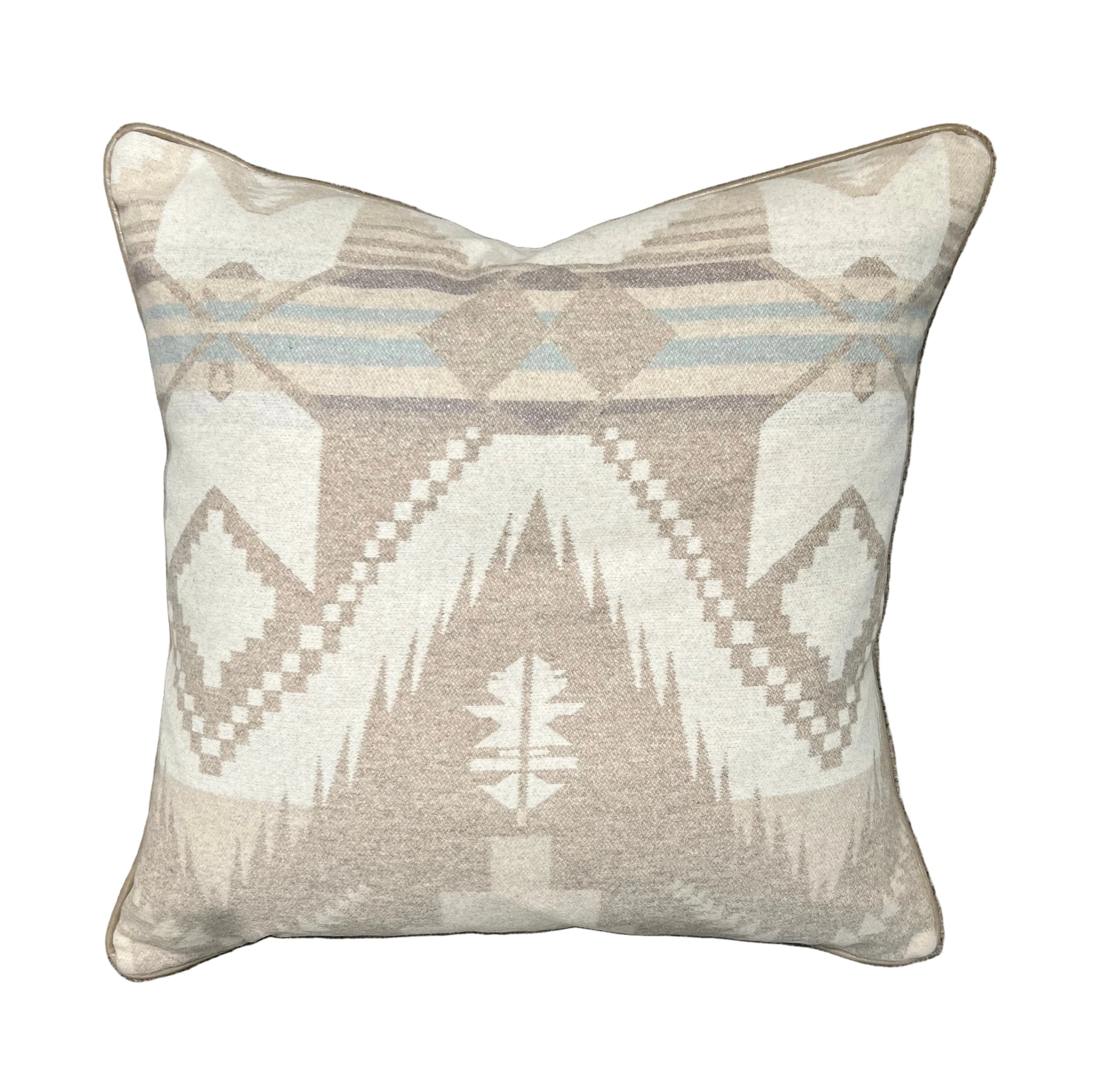 Custom Ralph Lauren Twin Lakes Pillow with Leather