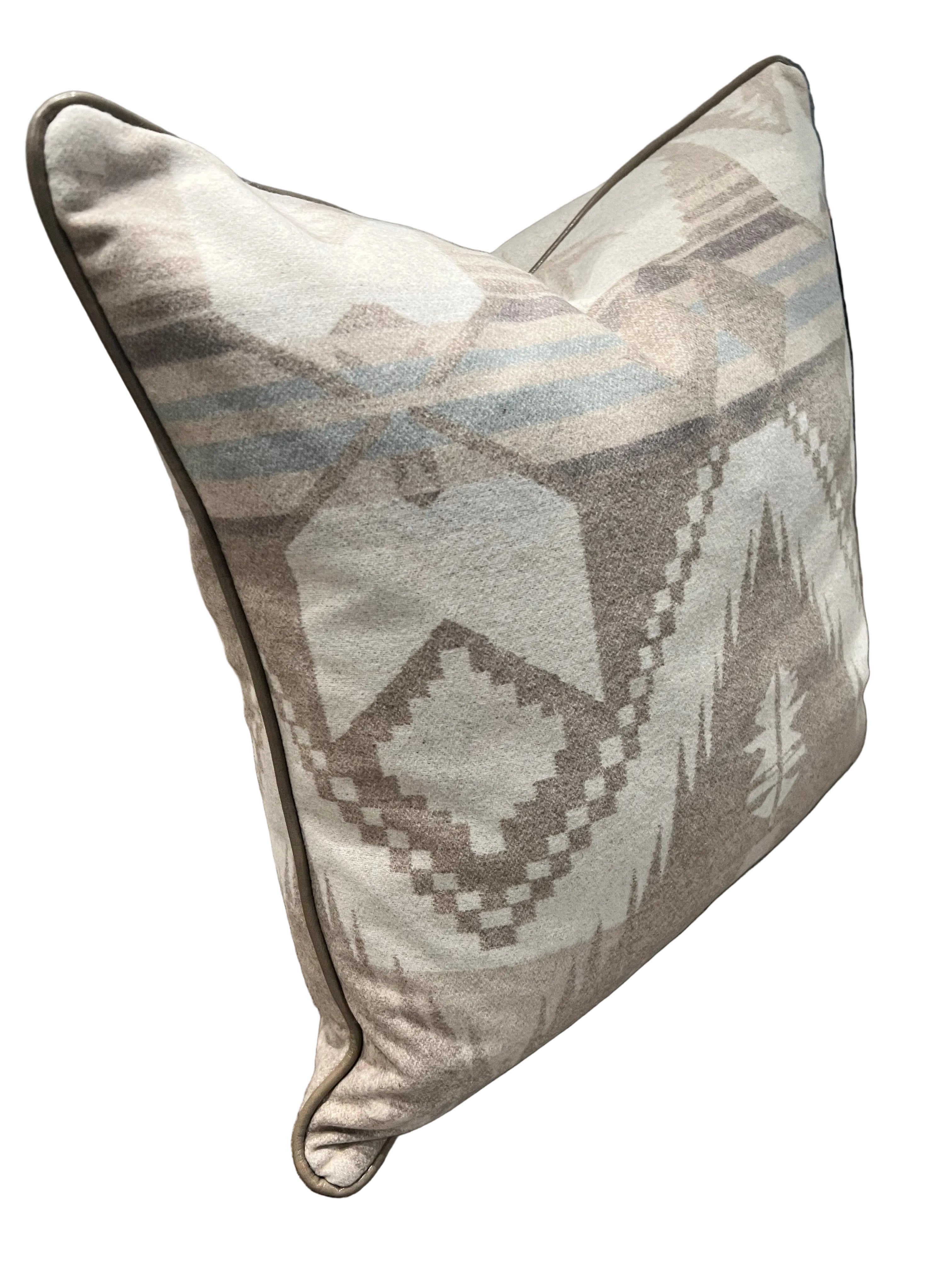 Custom Ralph Lauren Twin Lakes Pillow with Leather