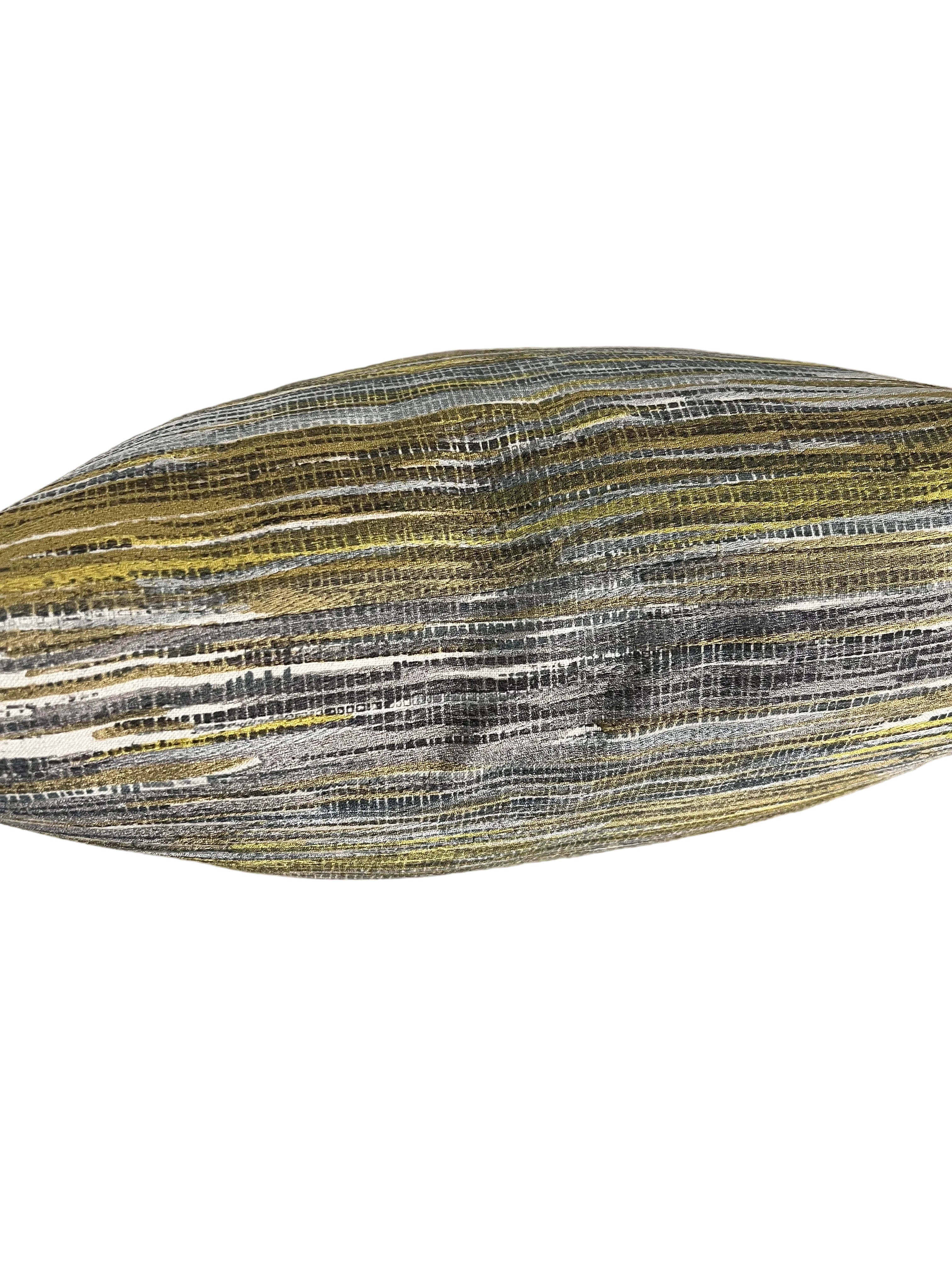 Silk Green, Blue and gold Pillow