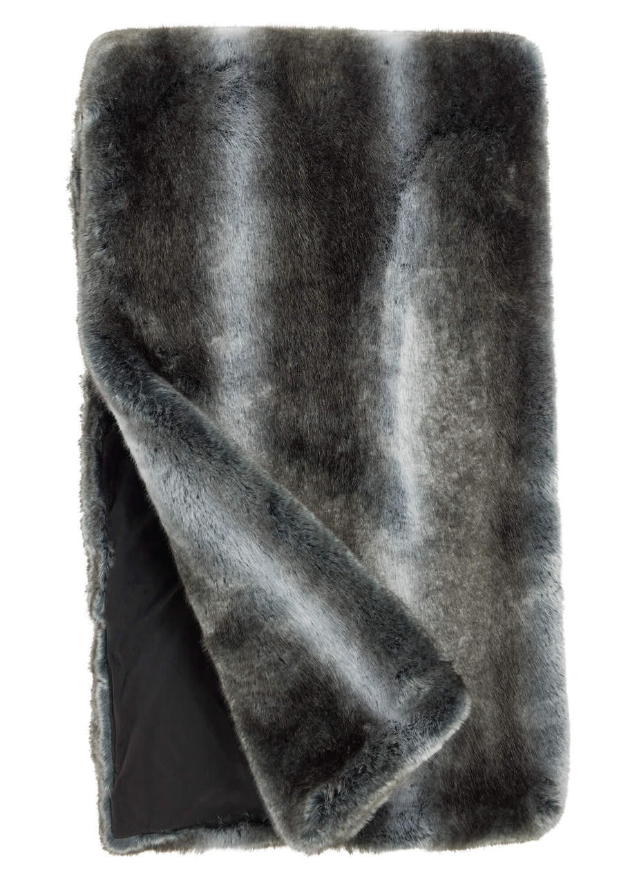 Couture Collection Chinchilla Faux Fur Throw Blanket