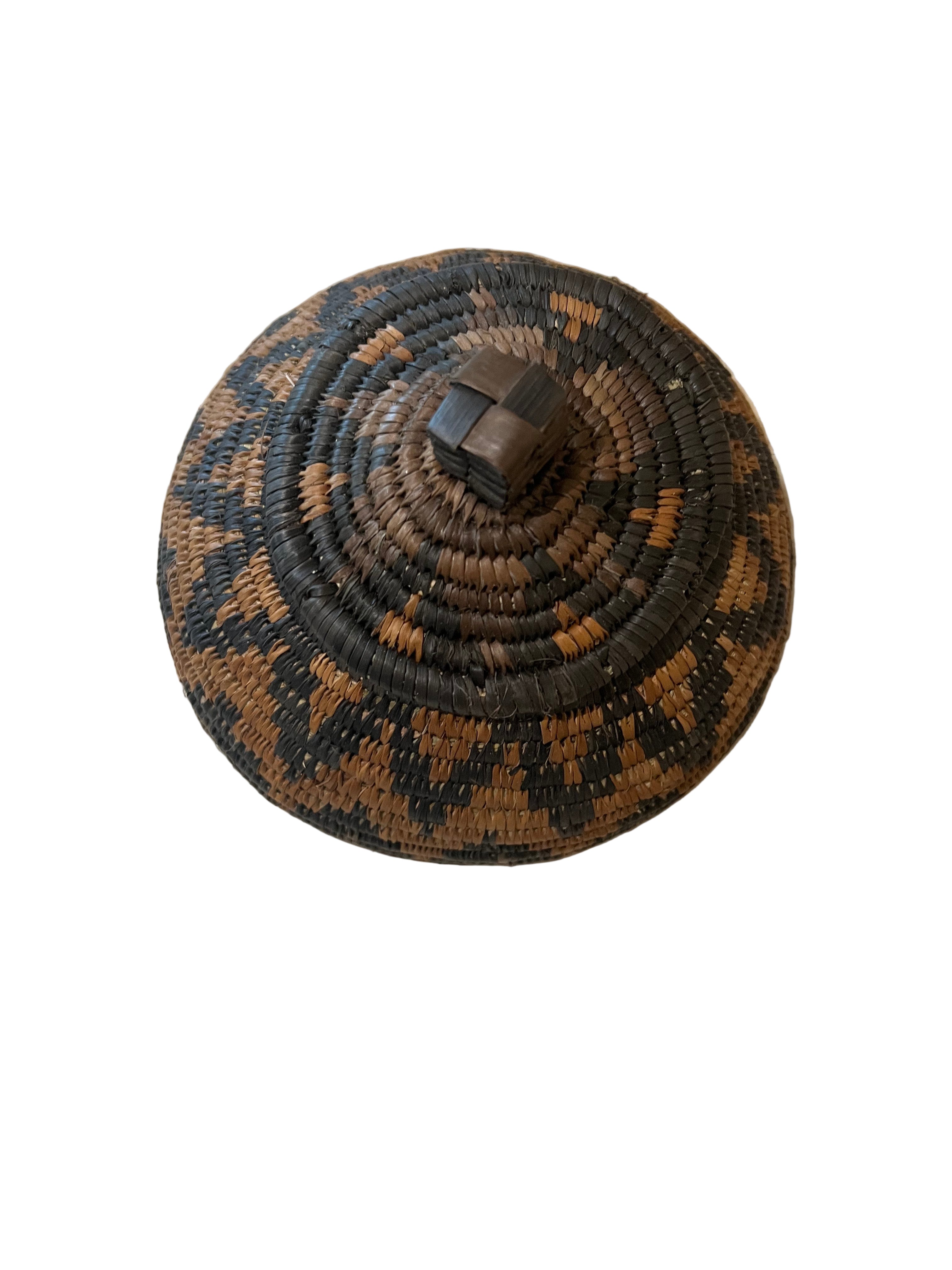 Small Hand Woven Lidded Basket