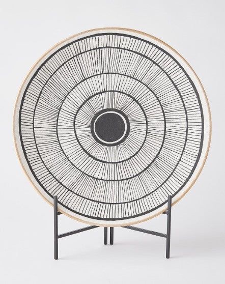 Black and Beige Medallion Charger/Centerpiece