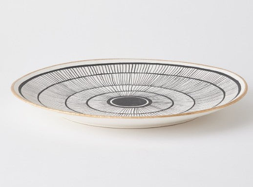 Black and Beige Medallion Charger/Centerpiece