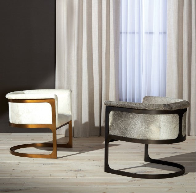 Loren Grey Hair on Hide Accent Chair