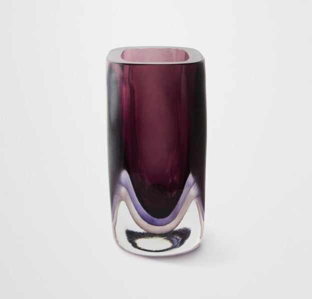 Amethyst Borealis Glass Vase