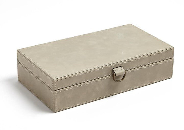 Marbled Light Grey Leather Box