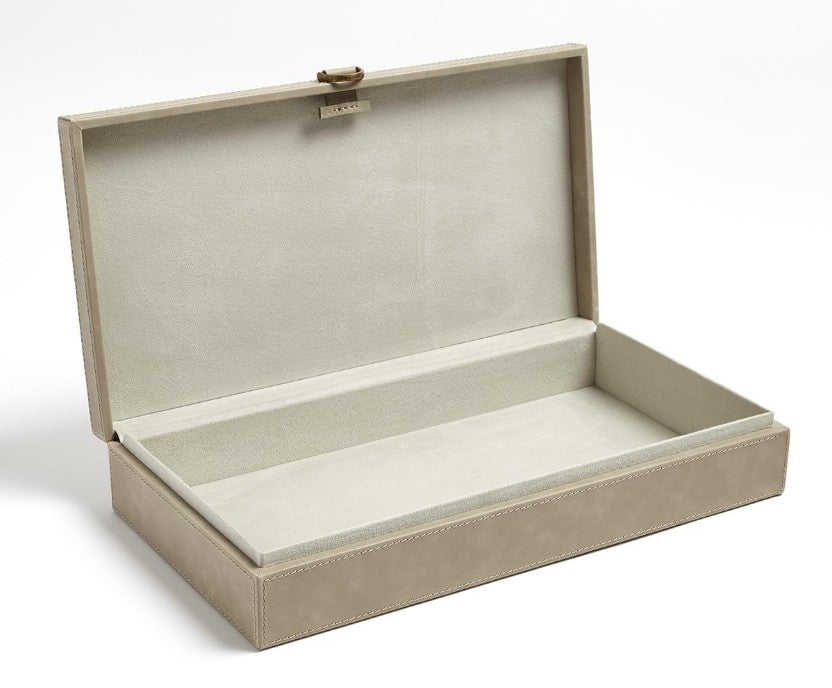 Marbled Light Grey Leather Box