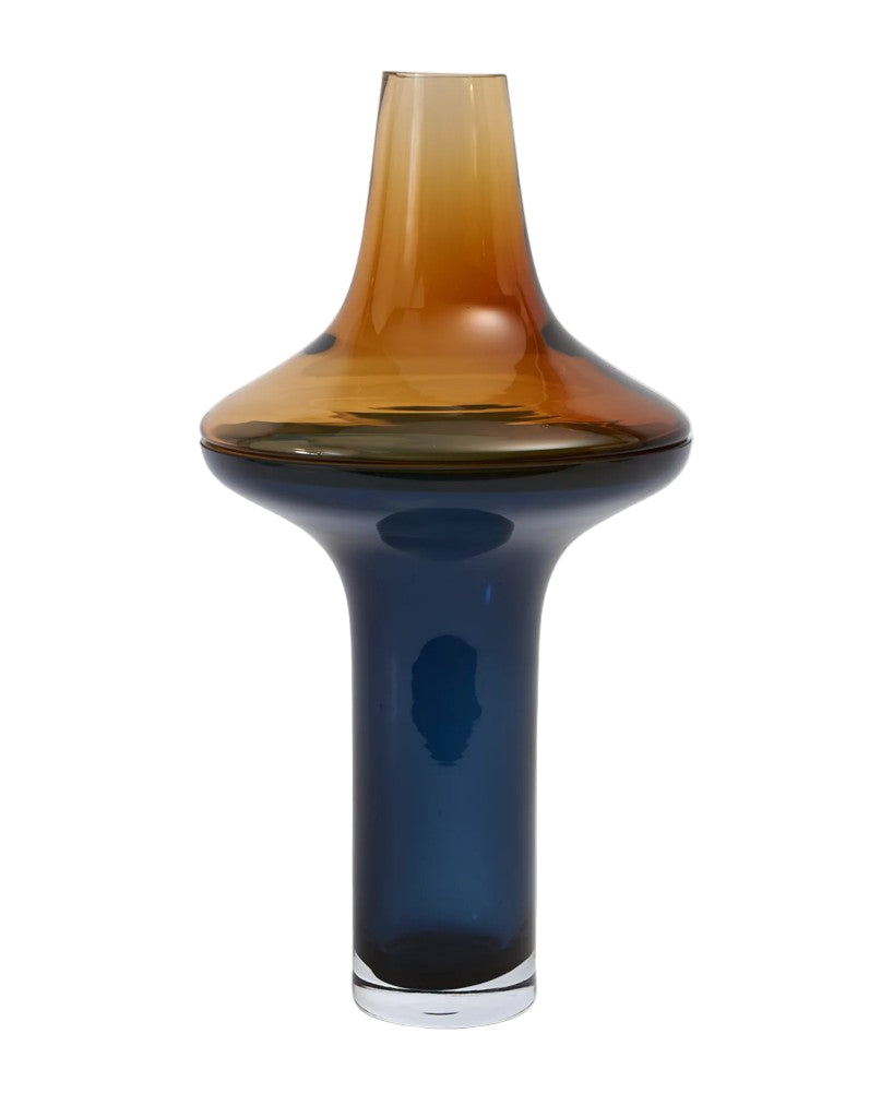 Amber / Cobalt Vase