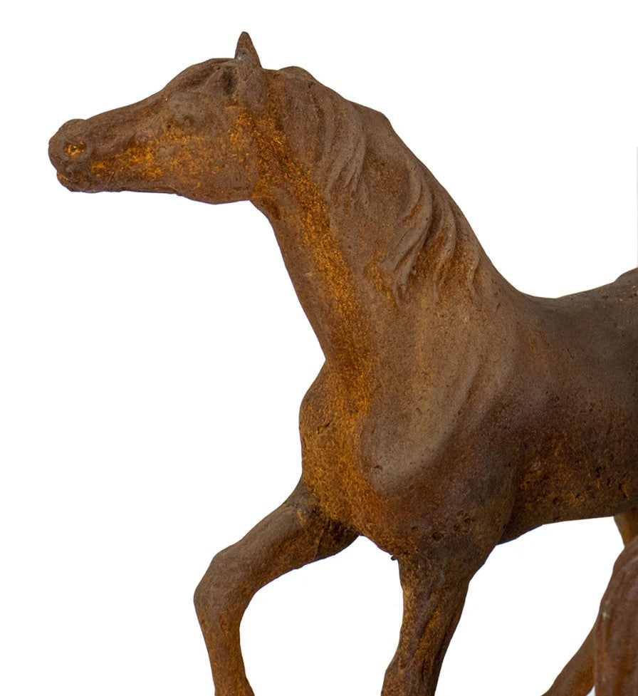 Thoroughbred Horse in Rust Patina