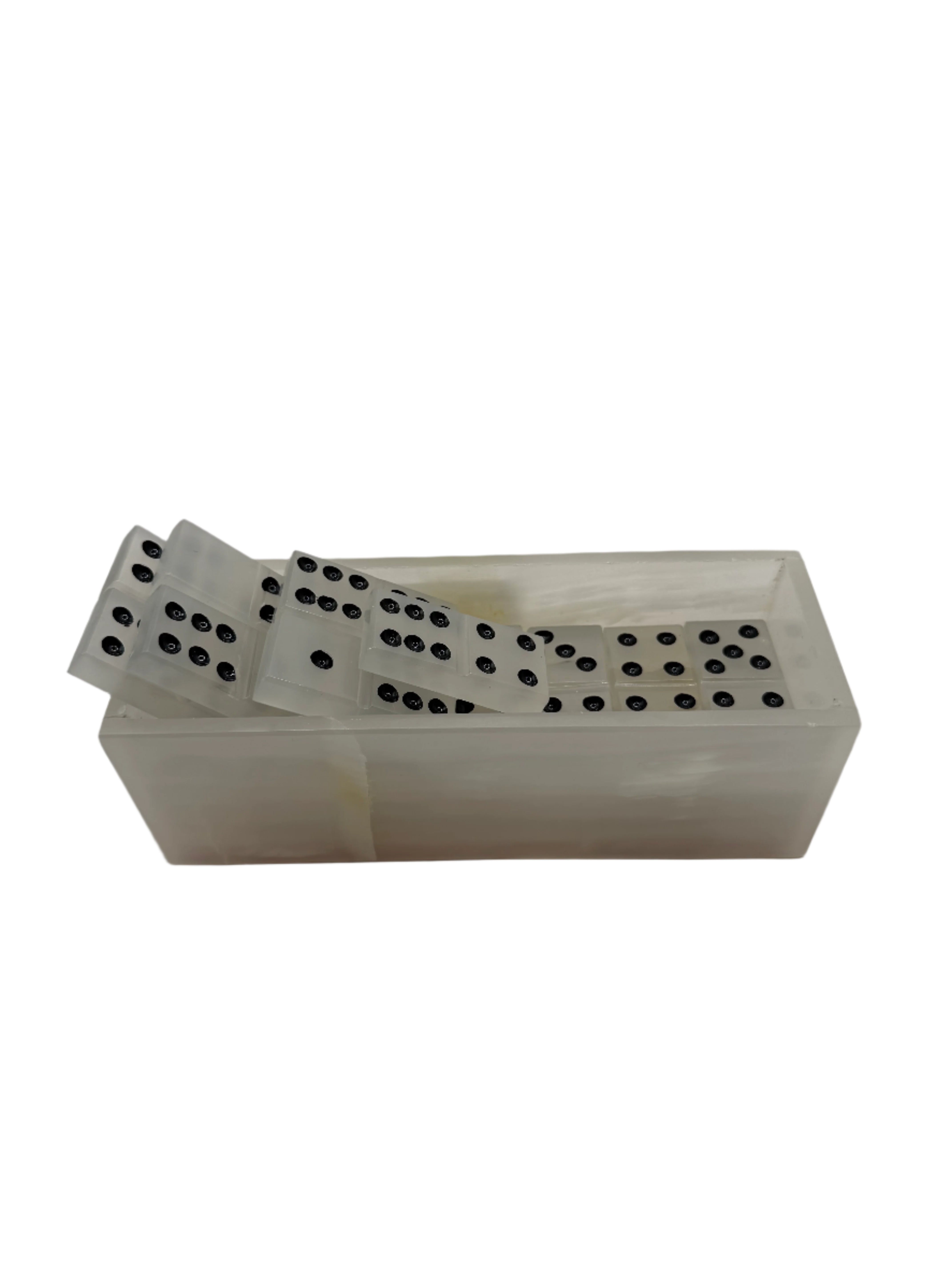 Onyx Crystalline Jumbo Domino Set