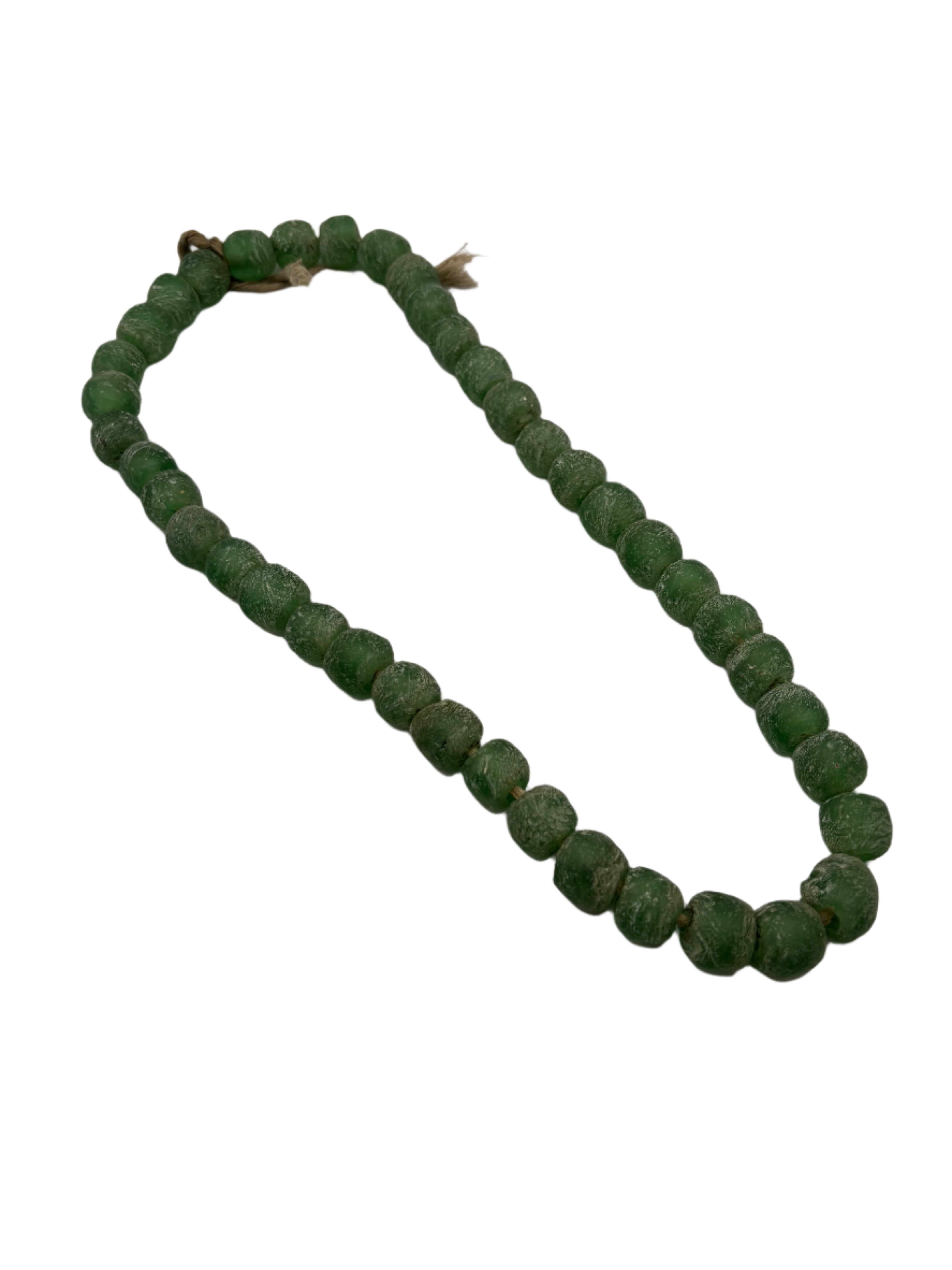 Small Green Glass Bead Necklace