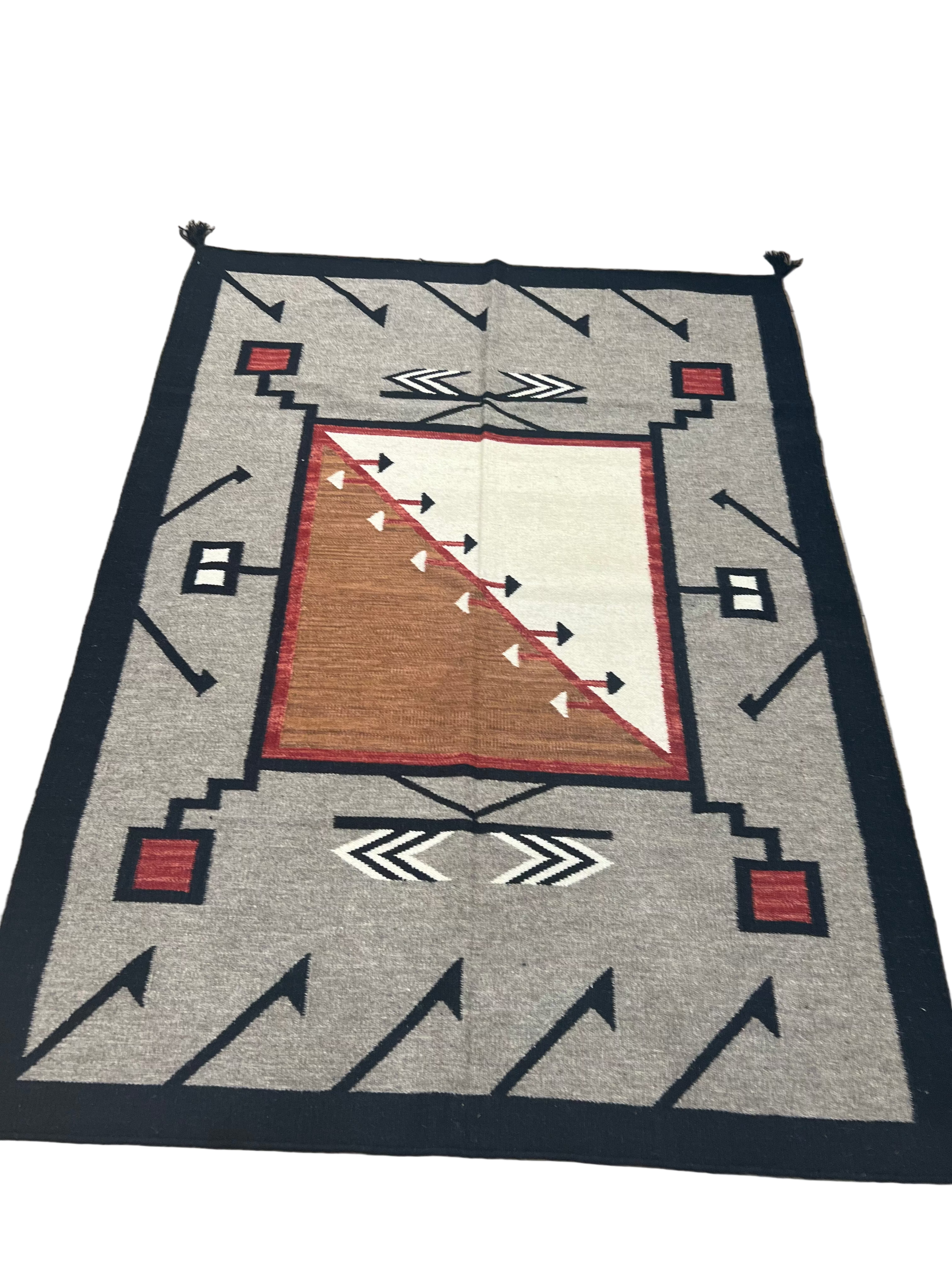 Rust Tribal Berber Wool Rug