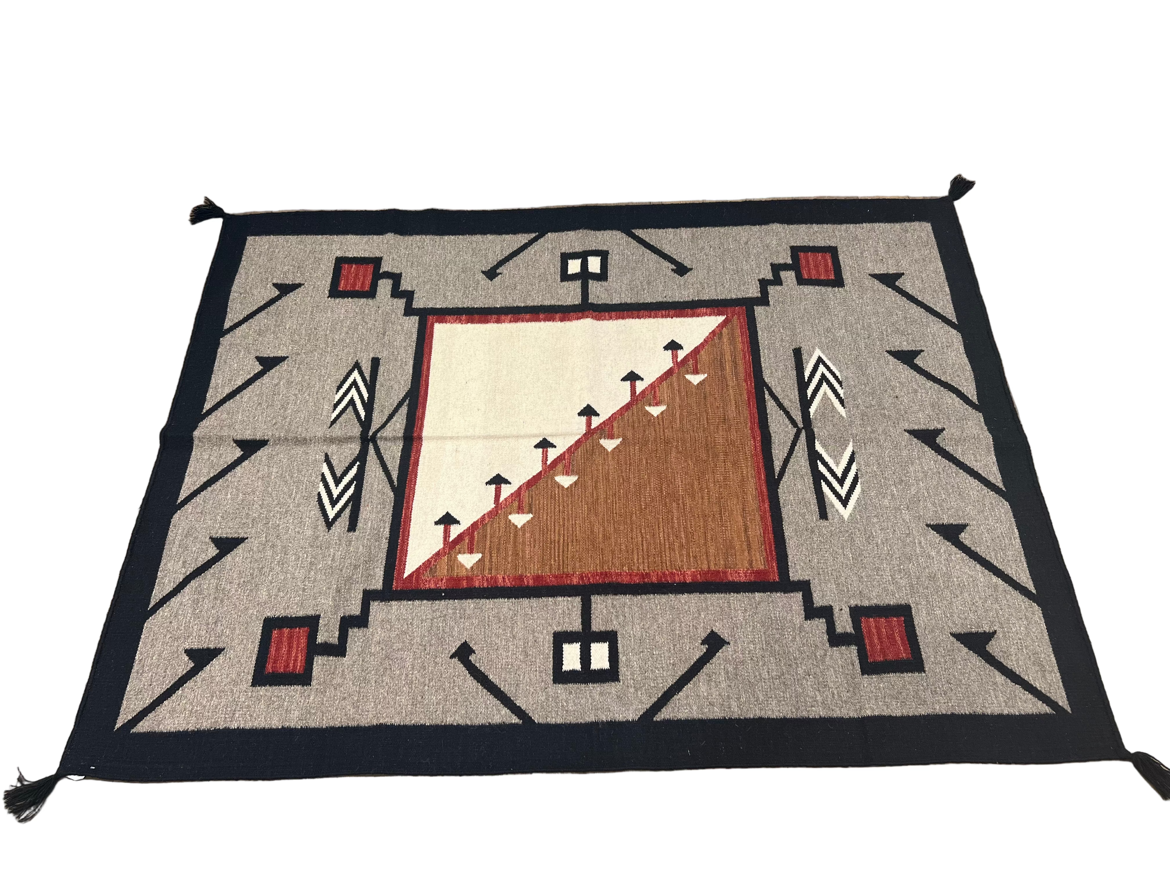 Rust Tribal Berber Wool Rug