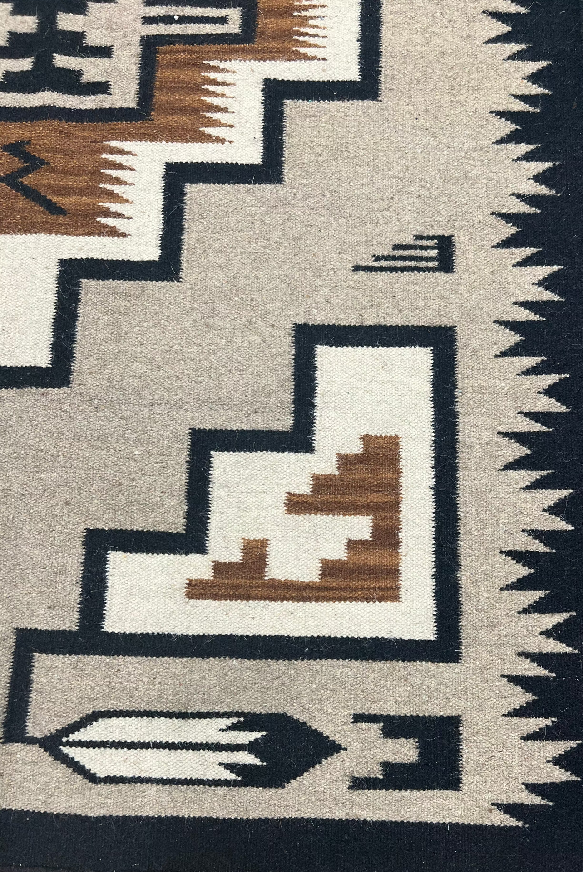 Warm Geometric Tribal Berber Wool Rug