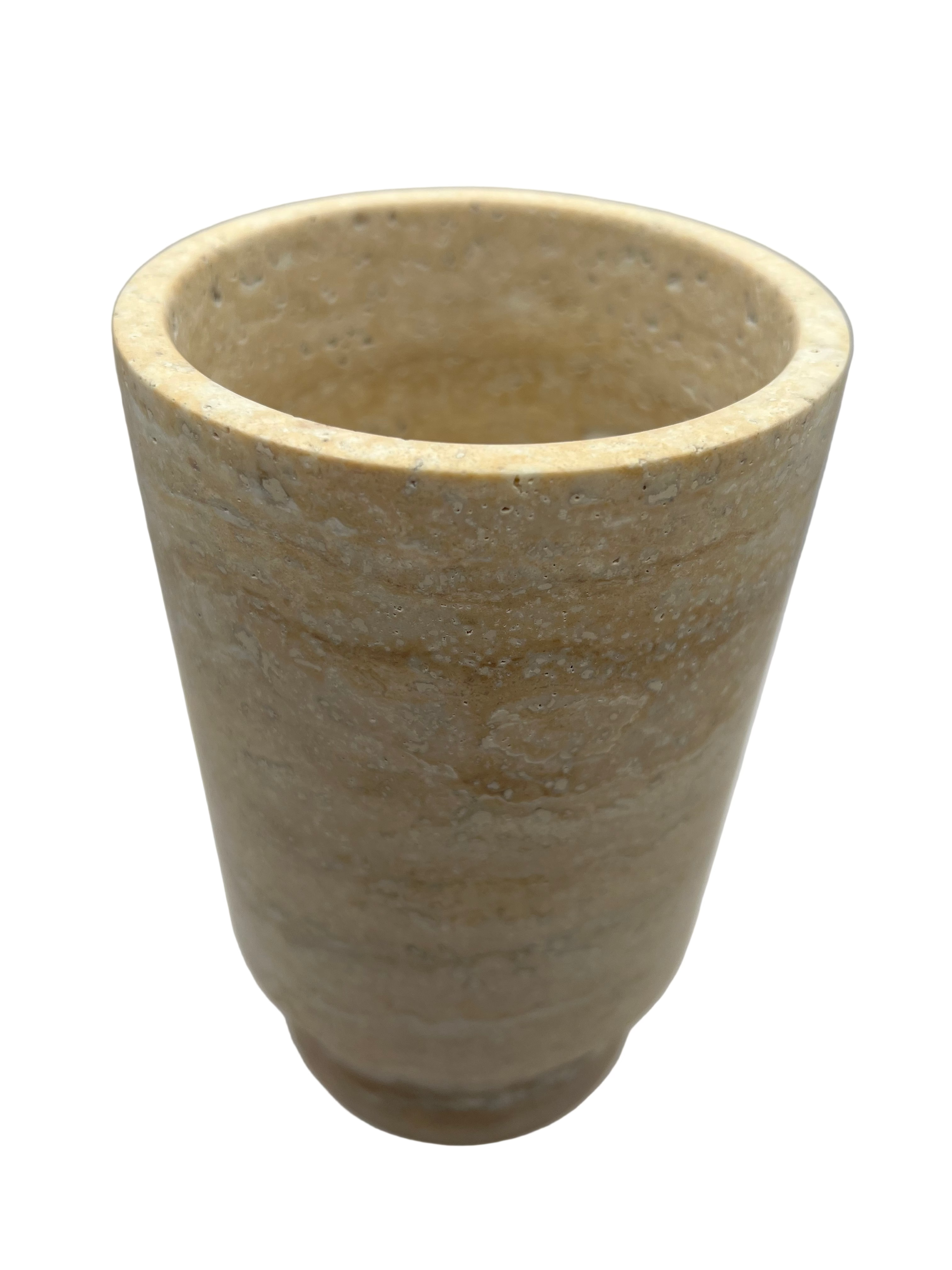 Travertine Vase/Wine Chiller