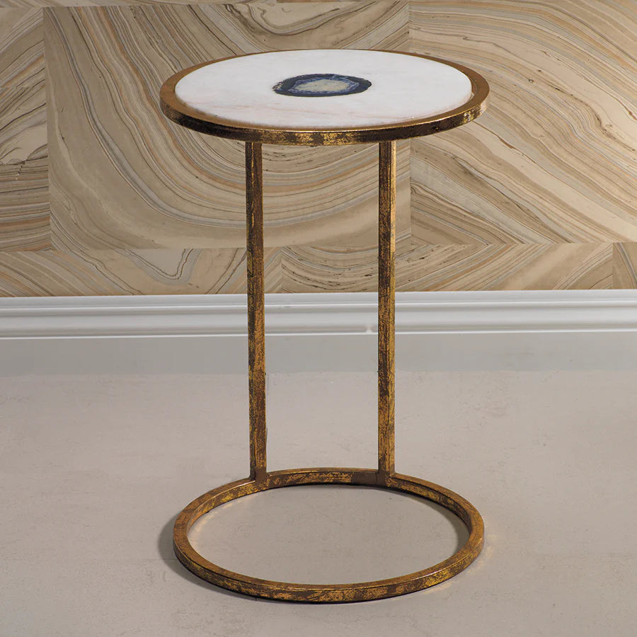 Aquarius Agate and Marble Inlay Table