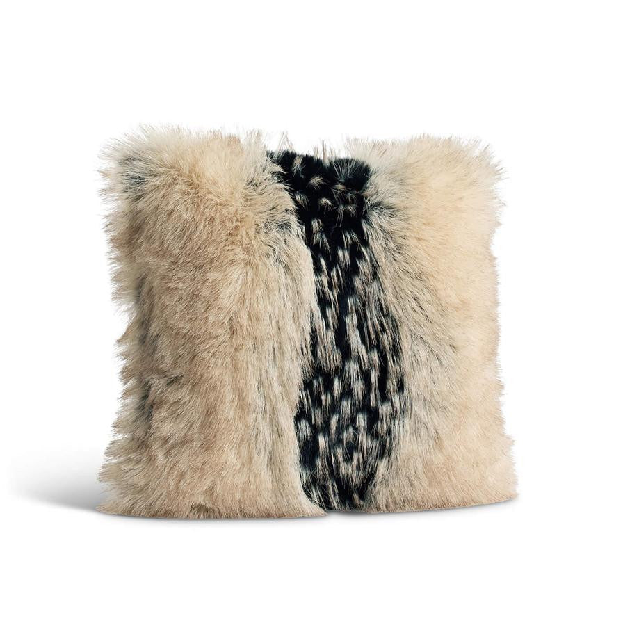 Ivory Fox Faux Fur Pillows